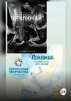 Афиша мероприятия "Отключай", "Пакетик, который хотел быть нужным" (театральная студия "Территория творчества")